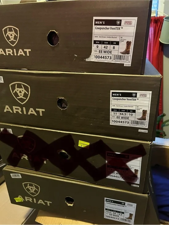 Ariat Brown and Tan Men's Western Work Boot with Embroidered Shaft - Picture 2 of 2